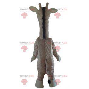 Kæmpe beige og brun girafmaskot - Redbrokoly.com