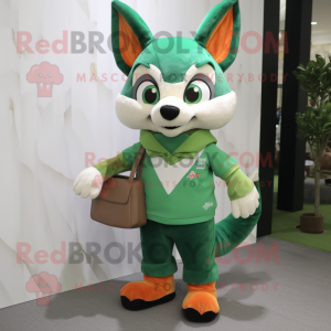 Green Fox maskot kostym...