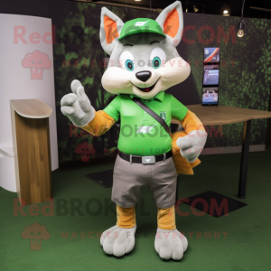 Green Fox mascotte kostuum...