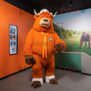 Orange Bison mascotte...