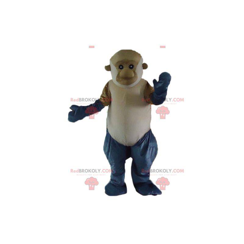 Gigantyczna szaro-biała brązowa małpa maskotka - Redbrokoly.com