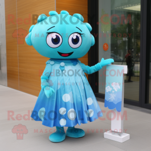 Cyan Pendant maskot kostume...
