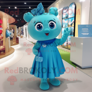 Cyan anheng maskot kostyme...