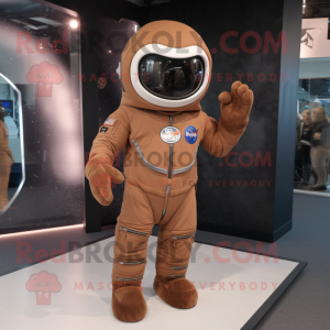 Bruine astronaut mascotte...