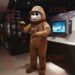 Bruine astronaut mascotte...