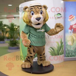 Olive Smilodon maskot...