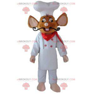 Ratatouille mascote famoso rato vestido como um chef -