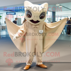 Beige Manta Ray mascotte...