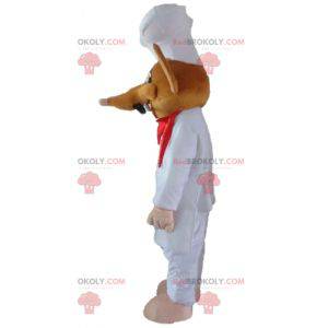 Ratatouille mascote famoso rato vestido como um chef -