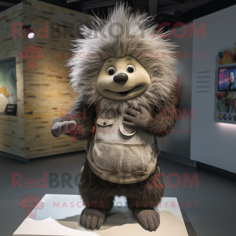 nan Porcupine mascot costume character dressed with a Trousers and Bracelet watches nan Porcupine mascot costume character dressed with a Trousers and Bracelet watches
