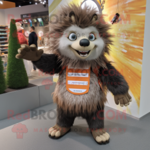 nan Porcupine mascot costume character dressed with a Trousers and Bracelet watches