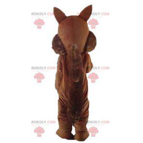 Mascote esquilo marrom e branco macio e peludo - Redbrokoly.com