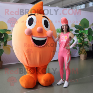 Peach Stilt Walker mascotte...