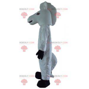 Mascote unicórnio cavalo branco e preto - Redbrokoly.com