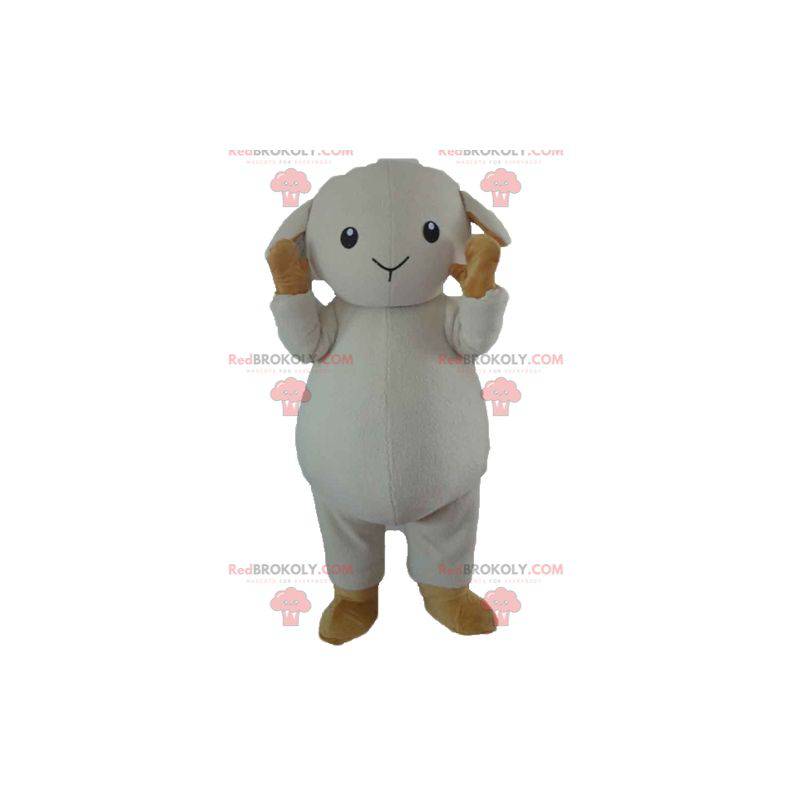 Mascotte di montone di agnello bianco e marrone - Redbrokoly.com