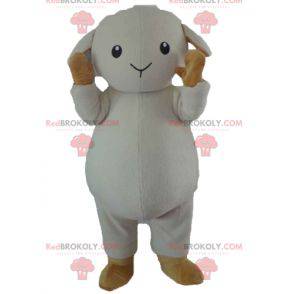 Mascotte de mouton d'agneau blanc et marron - Redbrokoly.com