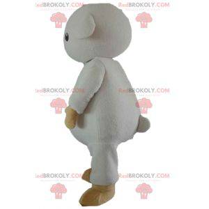 Mascotte de mouton d'agneau blanc et marron - Redbrokoly.com