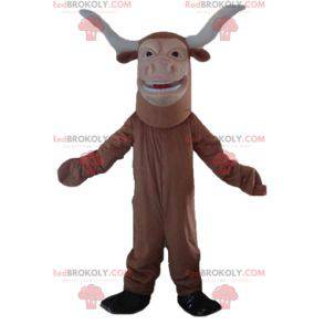 Braunes und weißes Büffelbullenmaskottchen - Redbrokoly.com