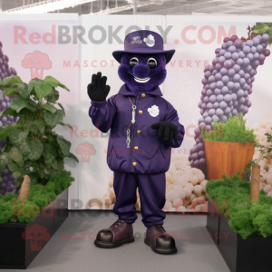 Navy Grape maskot kostume...