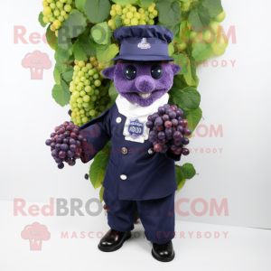 Navy Grape mascotte kostuum...