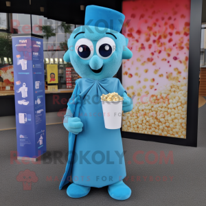 Blue Pop Corn mascotte...