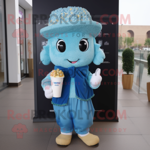 Blue Pop Corn mascotte...