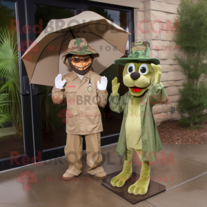 Tan Green Beret maskot...