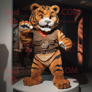 Rust Tiger mascotte kostuum...