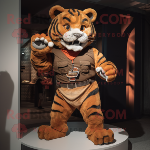 Rust Tiger maskot kostym...