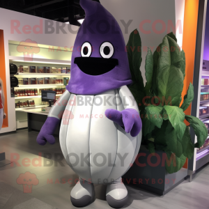 Sølv aubergine maskot...