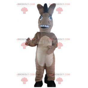 Cute beige and black gray donkey mascot - Redbrokoly.com