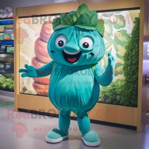 Teal Cabbage mascotte...