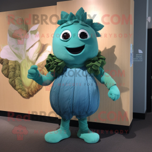 Teal Cabbage mascotte...