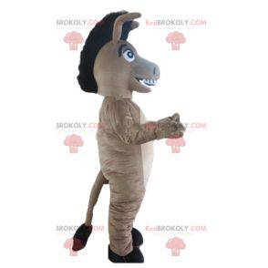 Mascotte d'âne gris beige et noir mignon - Redbrokoly.com