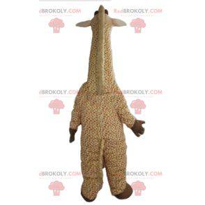 Grande mascote girafa bege e branca manchada - Redbrokoly.com