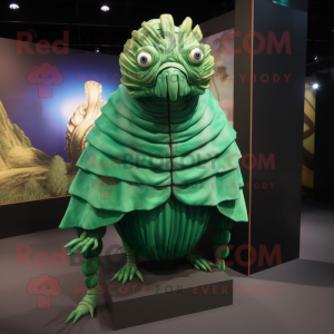 Grønn trilobitt maskot...