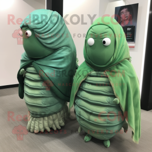 Grøn Trilobite maskot...