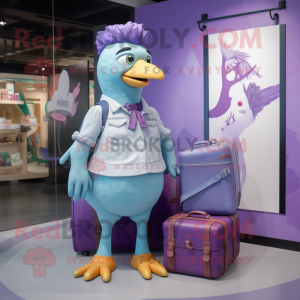 Purple Dove maskot kostym...