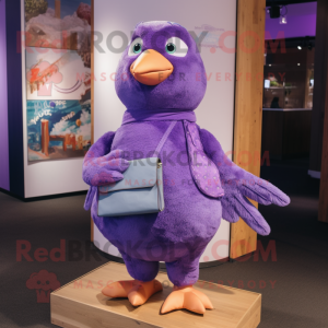 Purple Dove maskot kostym...