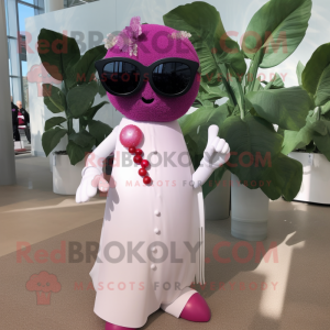 Rosa Grape maskot kostym...