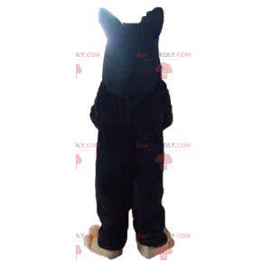Mascote cachorro gigante preto e bege - Redbrokoly.com