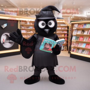 Svart hestesko maskot drakt...