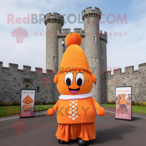 Orange Irish Castle maskot...