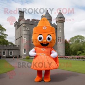 Orangefarbenes Maskottchen...