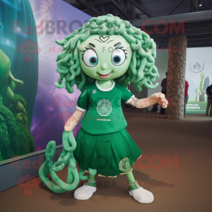 nan Medusa mascot costume character dressed with a Polo Tee and Keychains
