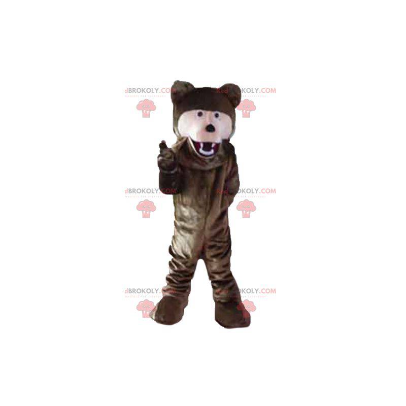 Mascote gigante macio urso marrom e rosa - Redbrokoly.com