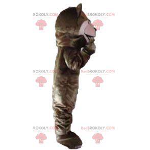 Mascotte orso gigante marrone e rosa morbido - Redbrokoly.com