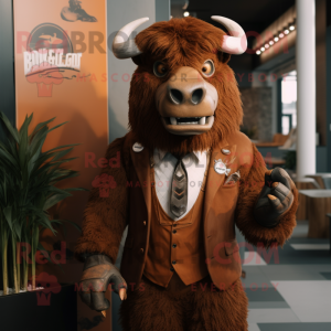 Rust Bison maskot kostume...