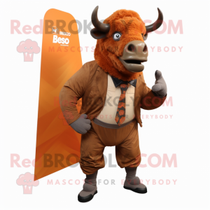Rust Bison maskot kostym...