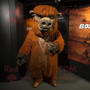 Rostiger Bison Maskottchen...